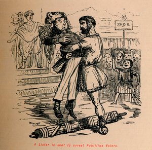 A Lictor é enviado para prender ou seja, ele disse de 1852 de John Leech