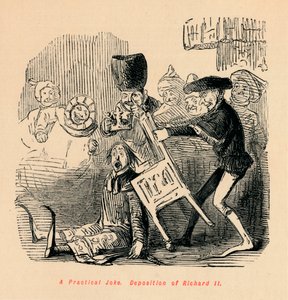 Uma piada prática. Deposição de Richard II, c1860, c1860 de John Leech