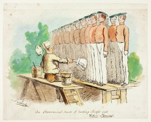 Um modo econômico de colocar tropas em calças brancas de John Leech