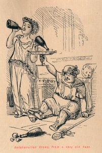Grupo Bacanal, de um vaso muito antigo, 1852 de John Leech