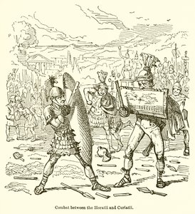 Combate entre Horácios e Curiatii de John Leech