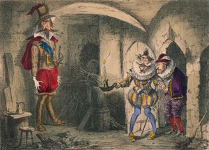 Descoberta de Guido Fawkes por Suffolk e Mounteagle, 1850 de John Leech
