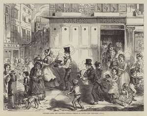 Ficando em casa o jantar de Natal de John Leech