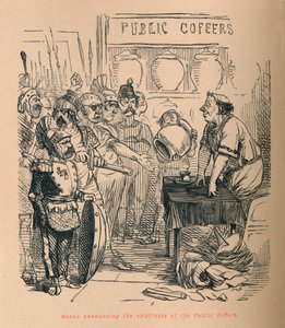 Hanno anunciando o vazio dos cofres públicos, 1852 de John Leech