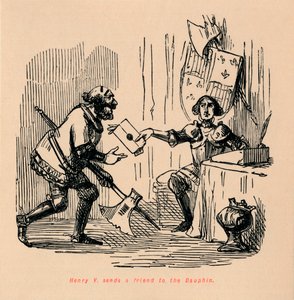 Henry V. envia um amigo para o Delfim, c1860, c1860 de John Leech