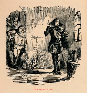 Joan experimentando, de John Leech