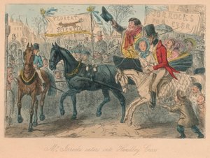 O Sr. Jorrocks entra em Handley Cross, 1854 de John Leech
