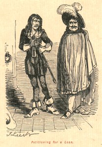 Solicitando um empréstimo, 1897. de John Leech