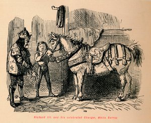 Ricardo III. e seu célebre Charger, White Surrey, de John Leech
