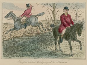 Romford perturba a dignidade de seu caçador de John Leech