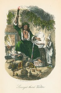 Cena de A Christmas Carol por Charles Dickens, 1843 de John Leech