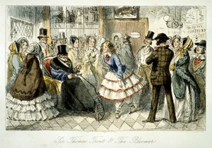 Tomando as águas no Spa Handley, 1845 de John Leech