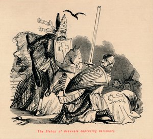 O bispo de Beauvais capturando Salisbury, c1860, c1860 de John Leech