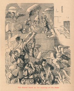 A Cidadela salva pelo cacarejo dos gansos, 1852 de John Leech