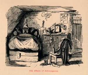 Os efeitos da extravagância, c1860, c1860 de John Leech
