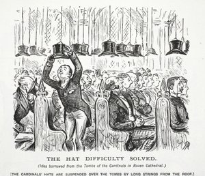 A dificuldade do chapéu resolveu de John Leech