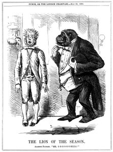 O leão da estação, 1861 de John Leech