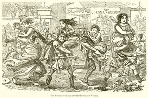 Os Romanos Andando com as Mulheres Sabinas