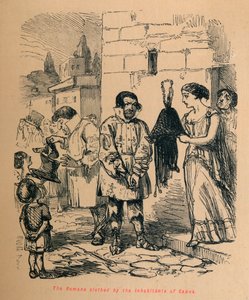 Os romanos vestidos pelos habitantes de Cápua, 1852 de John Leech