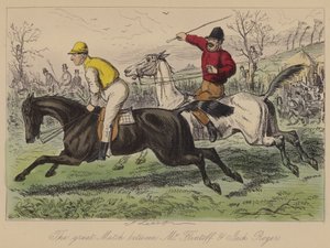O grande jogo entre Mr Flintoff e Jack Rogers de John Leech
