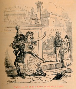 Virginia levada por um lacaio em troca de Appius, 1852 de John Leech