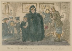 Quem sou eu! Eu sou a Senhora deste aqui - e este é o jovem Escudeiro de John Leech