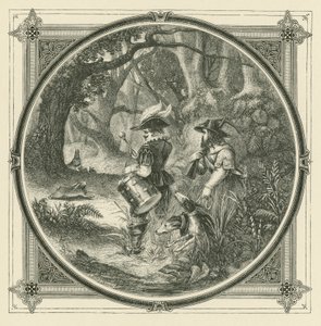 As lebres não são apanhadas com ritmo de tambor, nem as aves com tarteletes (gravura) de John Leighton