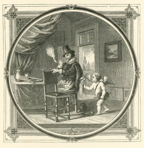 O fumo é o alimento dos Amantes (gravura) de John Leighton