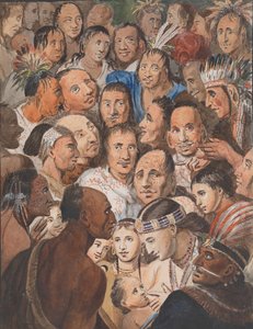Quadro de rostos indianos, 1811-ca. 1813