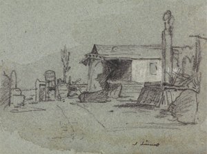 A Scene in the Edgware Road, Londres de John Linnell