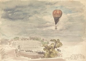 Ascensão de Balloon de Burlington House, Piccadilly, a partir da Janela do Sr. B. Palmer de John Linnell