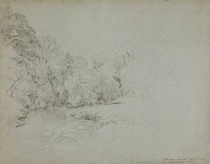 Pike Pool, Beresford Hall, Derbyshire de John Linnell