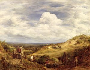 Poços De Areia, Hampstead Heath, 1849 de John Linnell