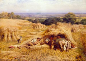 O descanso do meio-dia, 1862 de John Linnell