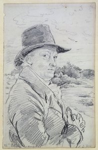 William Blake usando um chapéu, (inscrição: Wm Blake em Hampstead) c.1825 (lápis)