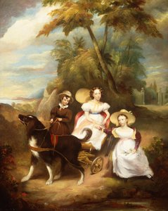 Um Retrato de Grupo de Três Crianças de John Livingstone