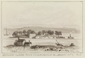 Ilha Bedlow de Communipaw Av., Jersey City, NJ, 1861 de John M. August Will