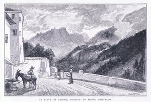 Em Pieve Di Cadore, olhando para Monte Cristallo, de The Magazine of Art 1893, Cassell and Company de John MacWhirter
