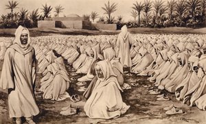 Maometanos em oração (litografia) de John Macfarlane