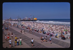 Calçadão, praia, Cais do Casino, Seaside Heights, Nova Jersey, EUA
