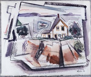 Deer Isle, Stonington, No. 10, Maine (aguarela e lápis sobre papel)