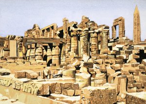 As ruínas do templo de Amon de Karnak