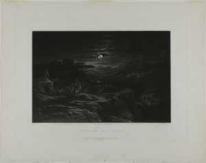 David Spareth Saul em Hachilah, de Ilustrações da Bíblia de John Martin