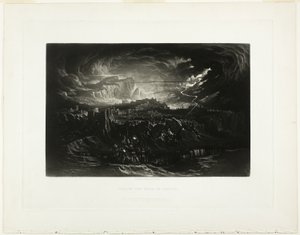 Queda dos Muros de Jericó, de Ilustrações da Bíblia de John Martin