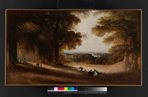 Paisagem: vista no parque Richmond, 1850 de John Martin