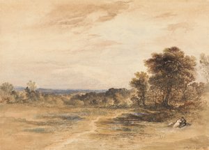 Paisagem com Casal de Courting de John Martin
