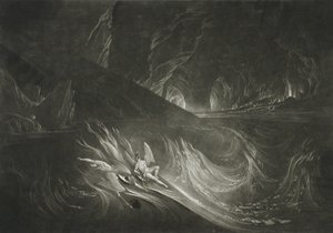 Lúcifer no lago ardente de John Martin