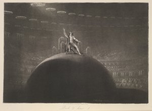 Satanás no seu trono, de "Paradise Lost", de John Milton, c.1858 (gravura) de John Martin