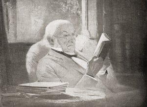 William Ewart Gladstone (1809-98) na velhice, ilustração de &39;VRI sua vida e Império&39; pelo Marquês de Lorne de John McLure Hamilton