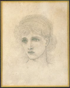 Cabeça de mulher de John Melhuish Strudwick